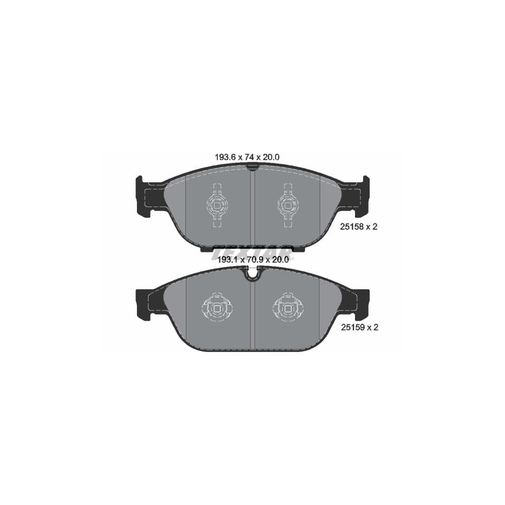Set placute frana disc TEXTAR 2515802