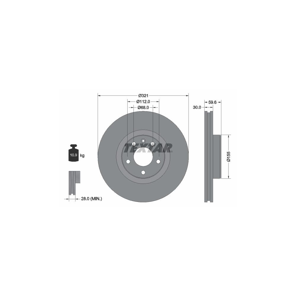 Disc frana TEXTAR 92132305