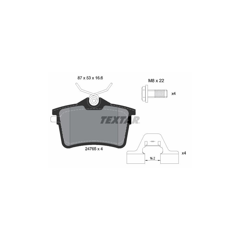 Set placute frana disc TEXTAR 2476501