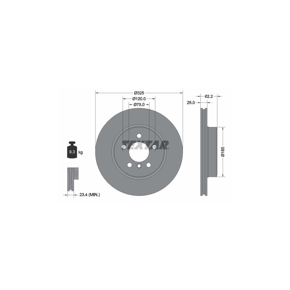 Disc frana TEXTAR 92141505
