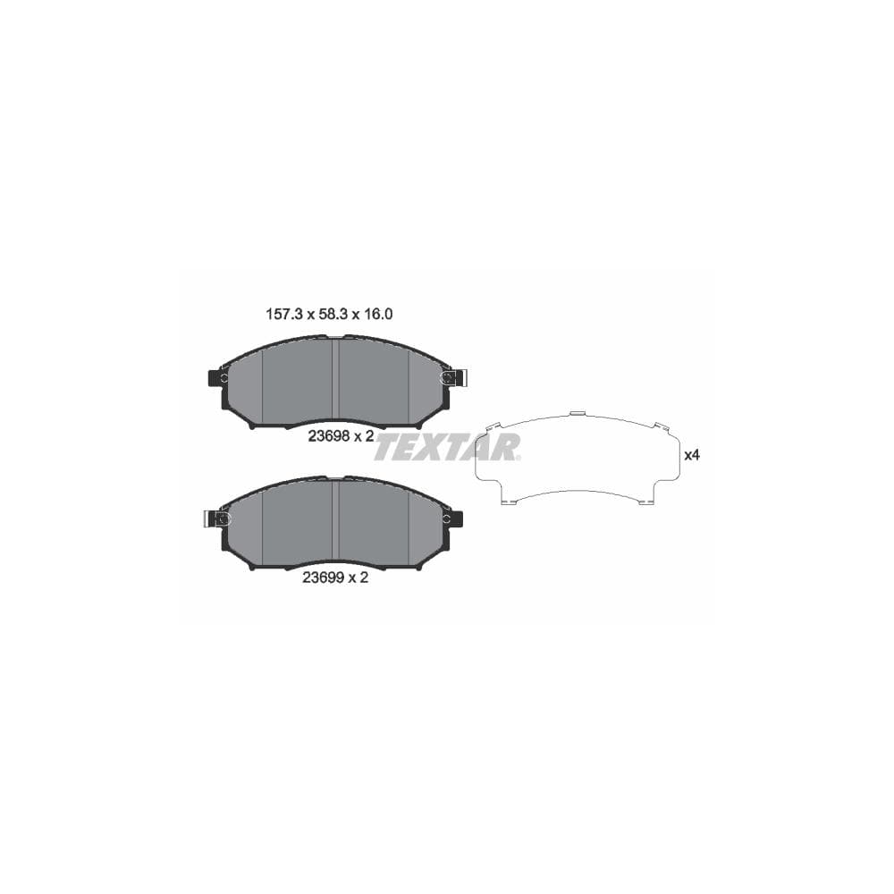 Set placute frana disc TEXTAR 2369801