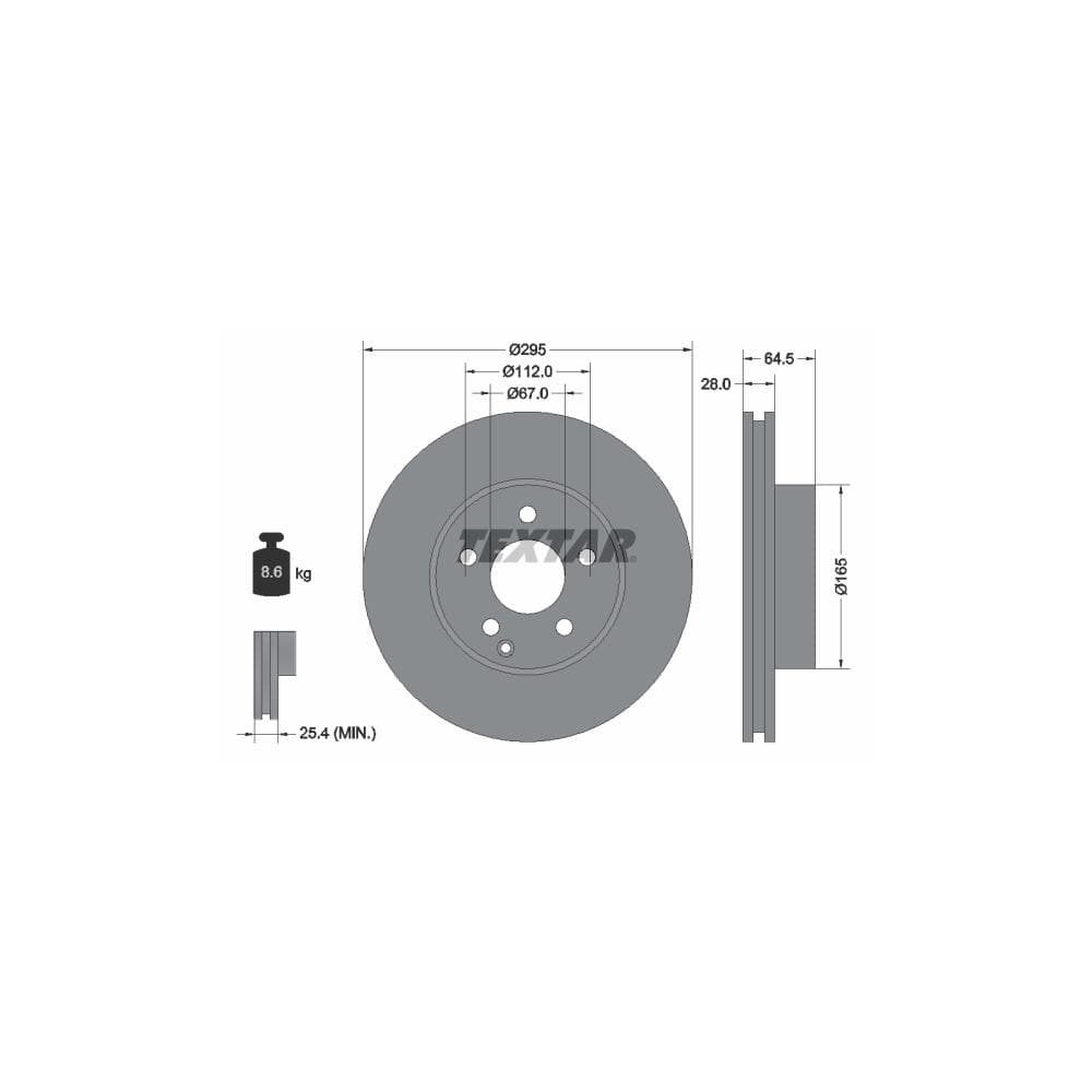 Disc frana TEXTAR 92163205