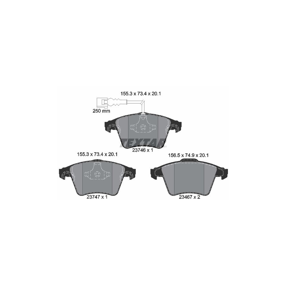 Set placute frana disc TEXTAR 2374602