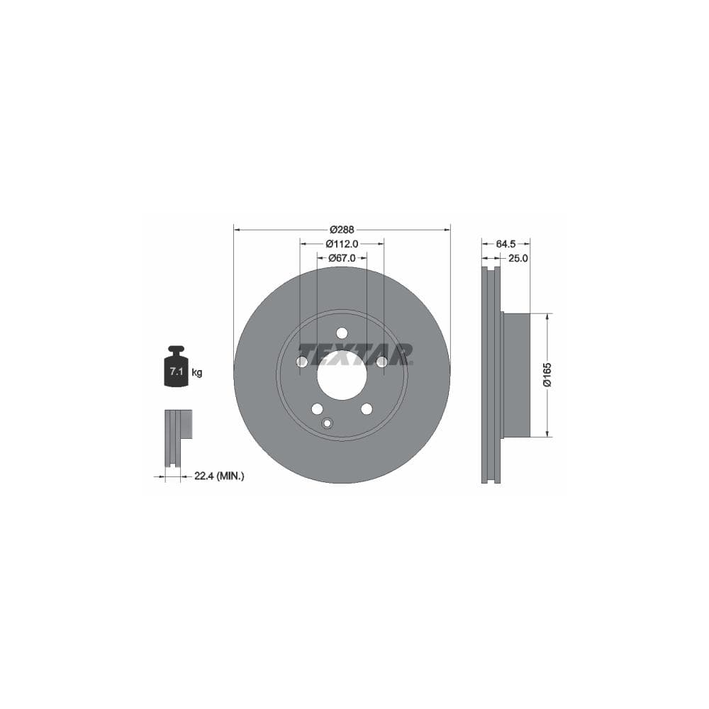 Disc frana TEXTAR 92159603