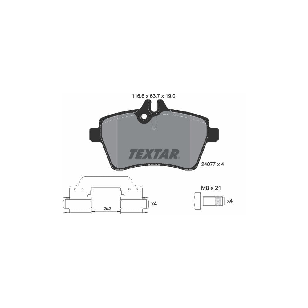 Set placute frana disc TEXTAR 2407702