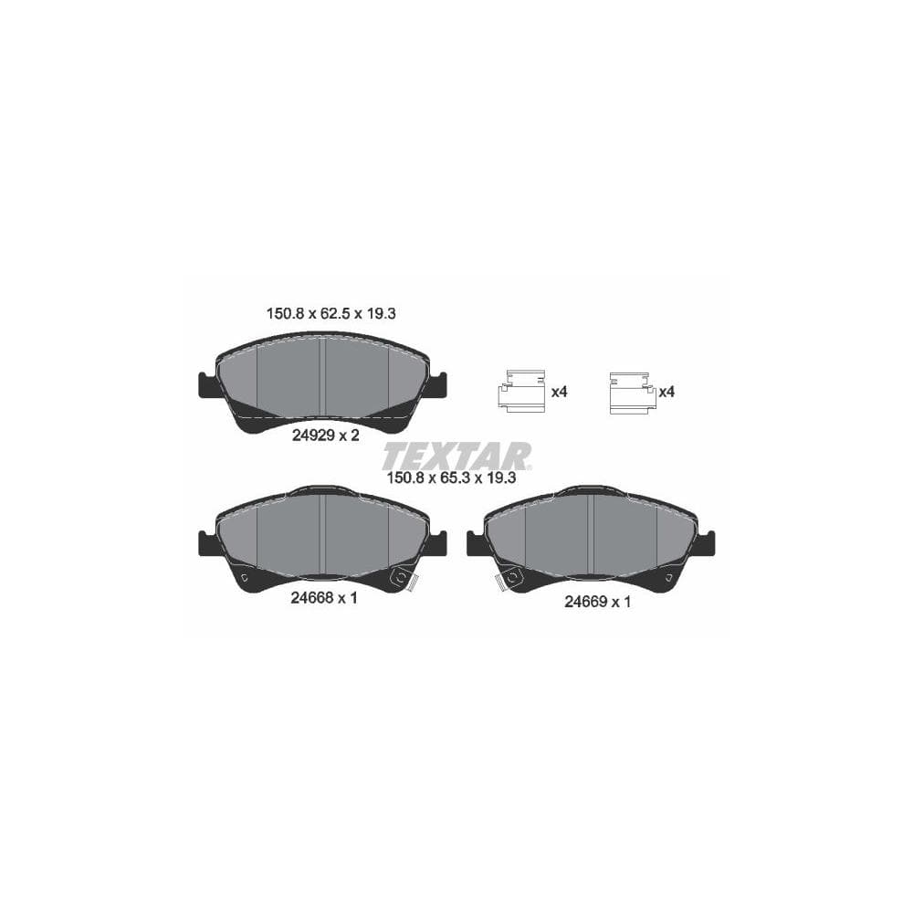 Set placute frana disc TEXTAR 2466801