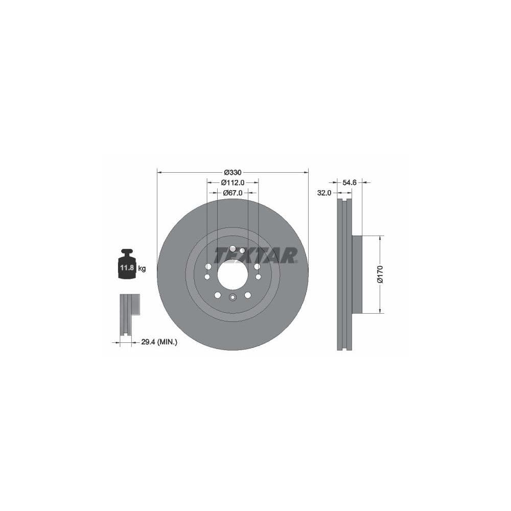 Disc frana TEXTAR 92150605