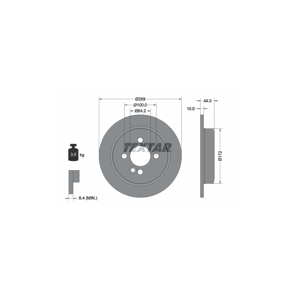 Disc frana TEXTAR 92175003