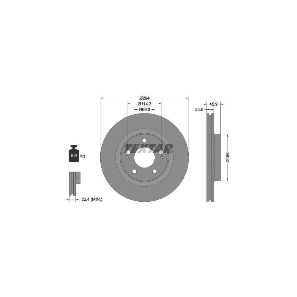 Disc frana TEXTAR 92135203