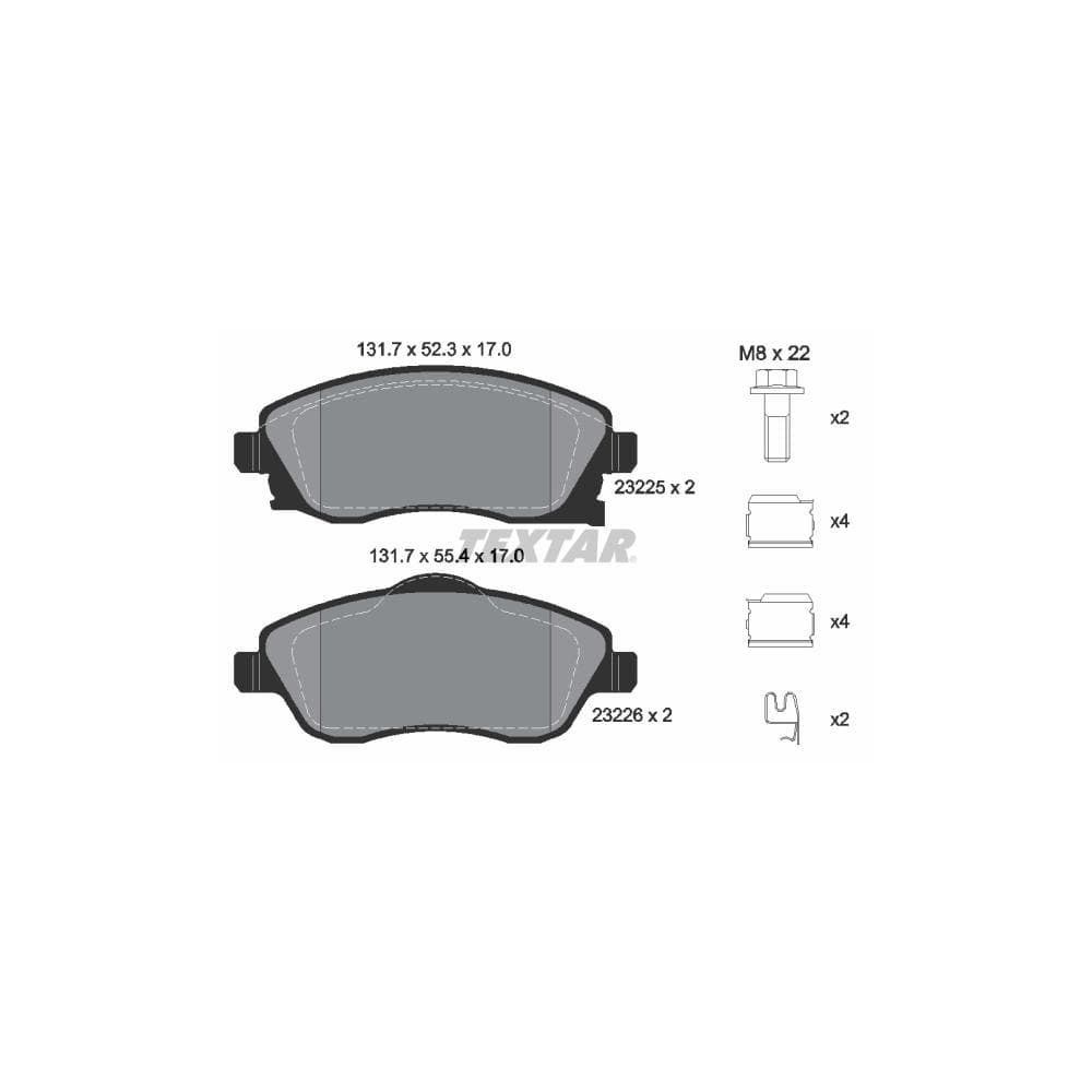 Set placute frana disc TEXTAR 2322501