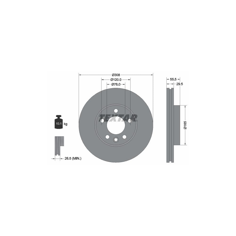 Disc frana TEXTAR 92279505