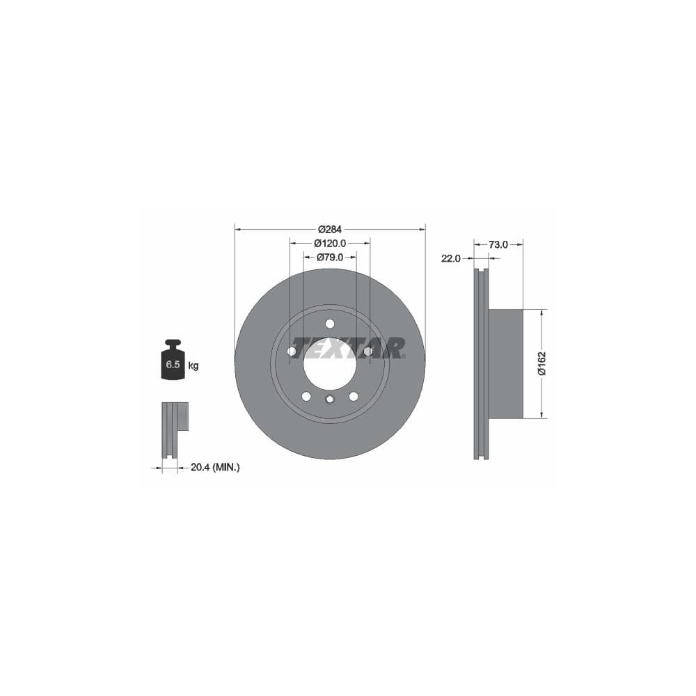 Disc frana TEXTAR 92238403