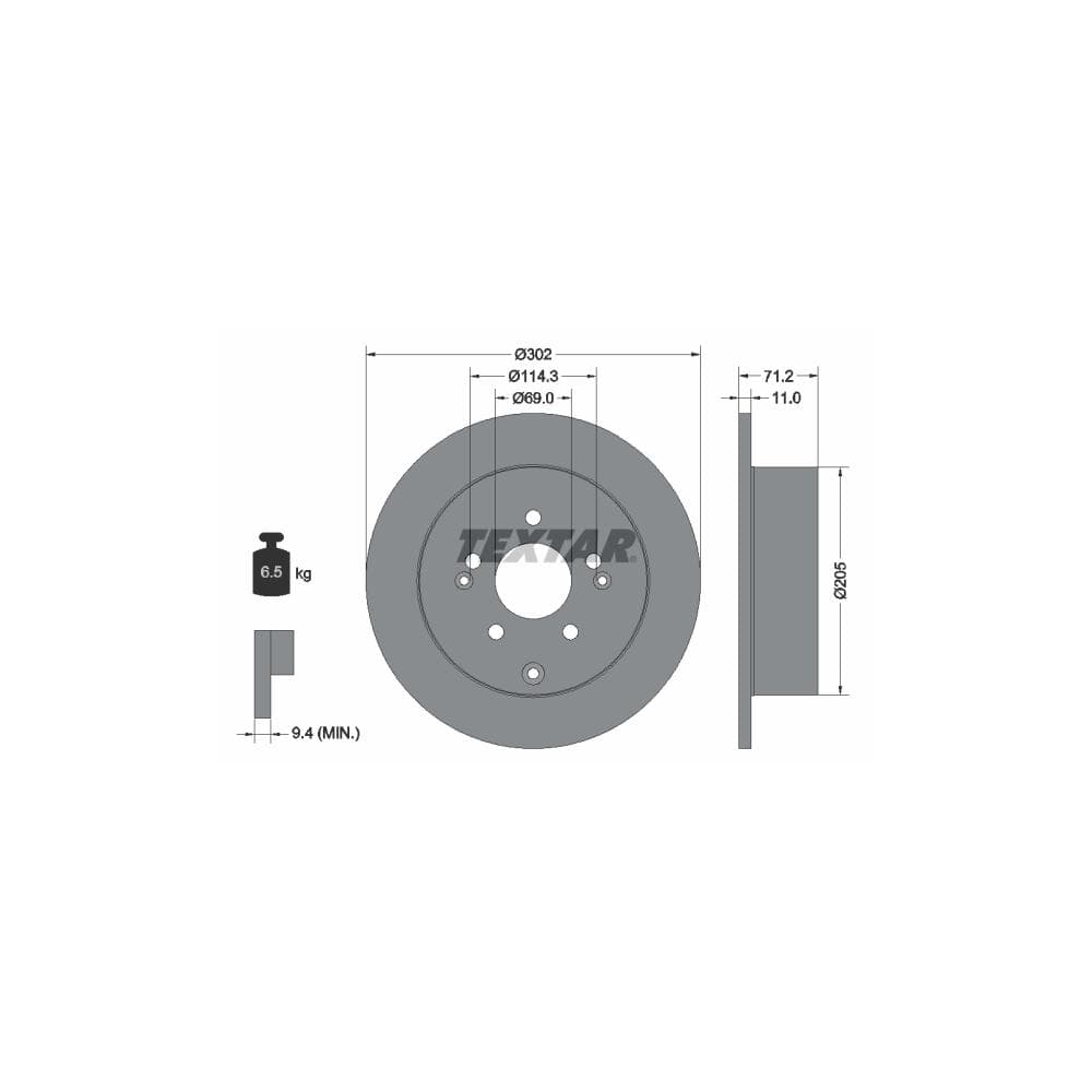 Disc frana TEXTAR 92166103