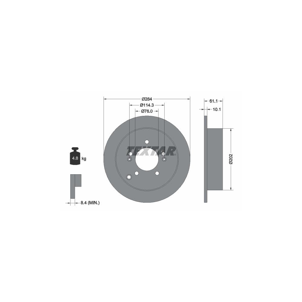 Disc frana TEXTAR 92134003