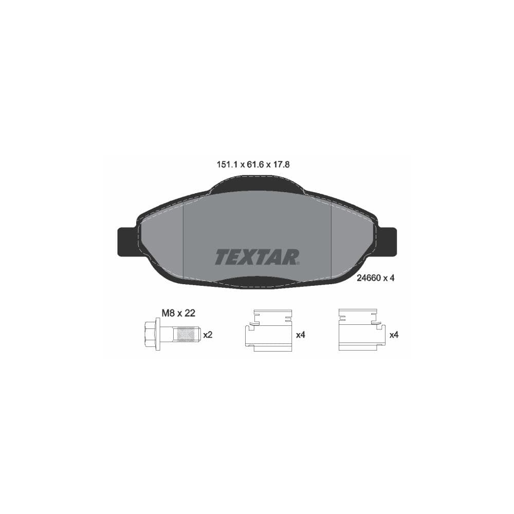 Set placute frana disc TEXTAR 2466001