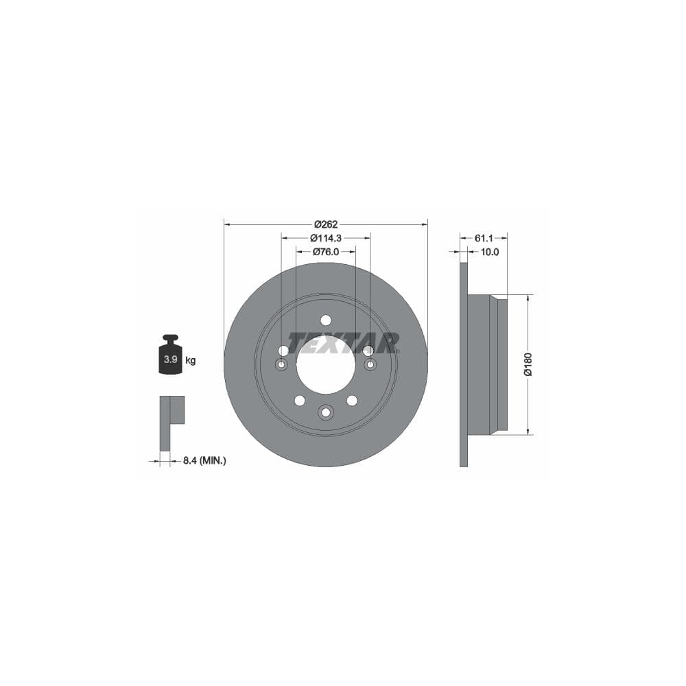 Disc frana TEXTAR 92161703