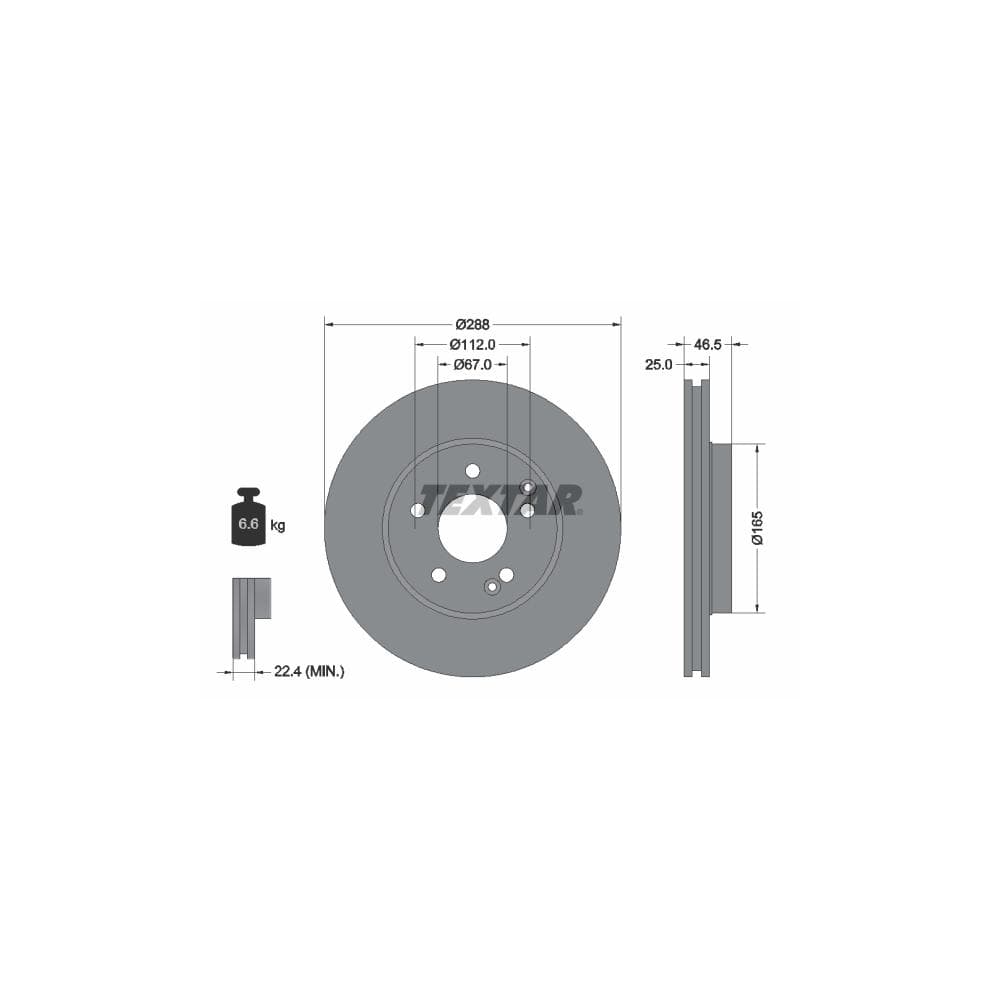 Disc frana TEXTAR 92105905