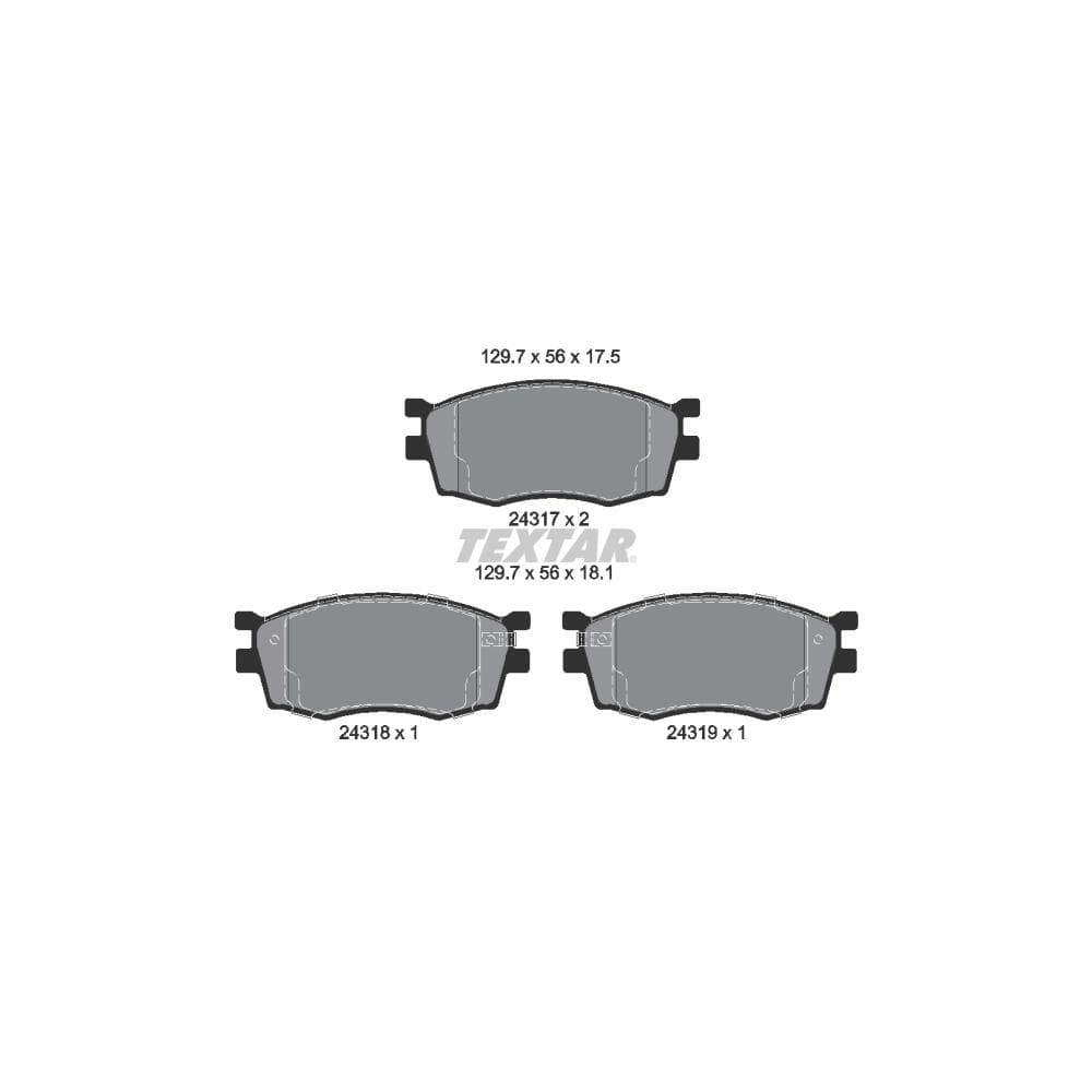 Set placute frana disc TEXTAR 2431701