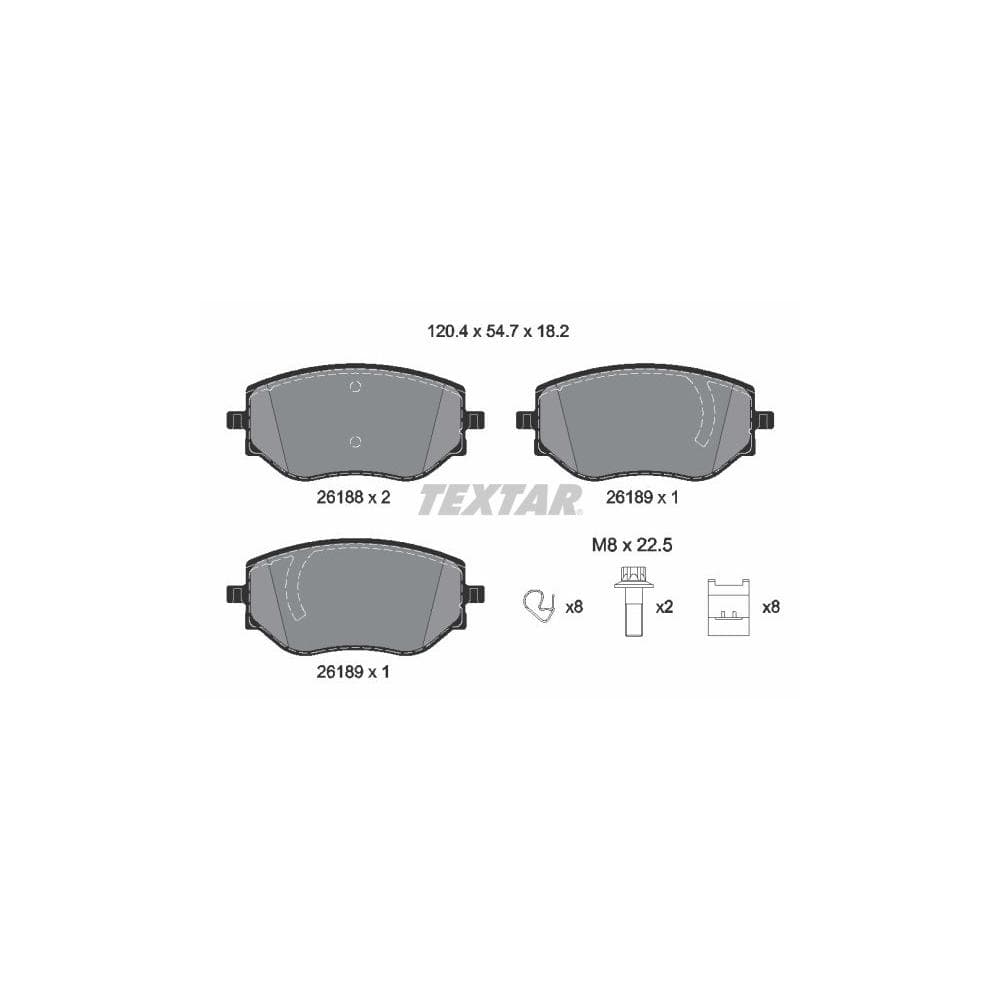 Set placute frana disc TEXTAR 2618801
