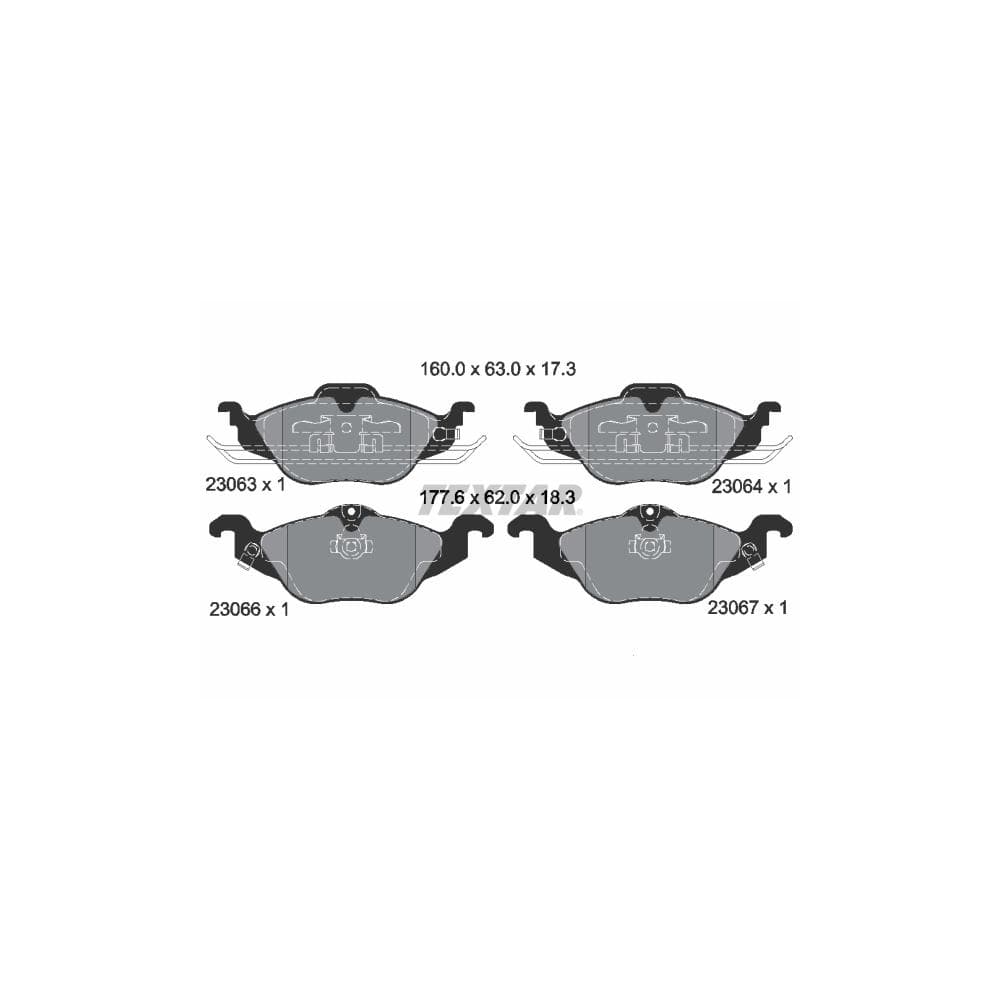 Set placute frana disc TEXTAR 2306302