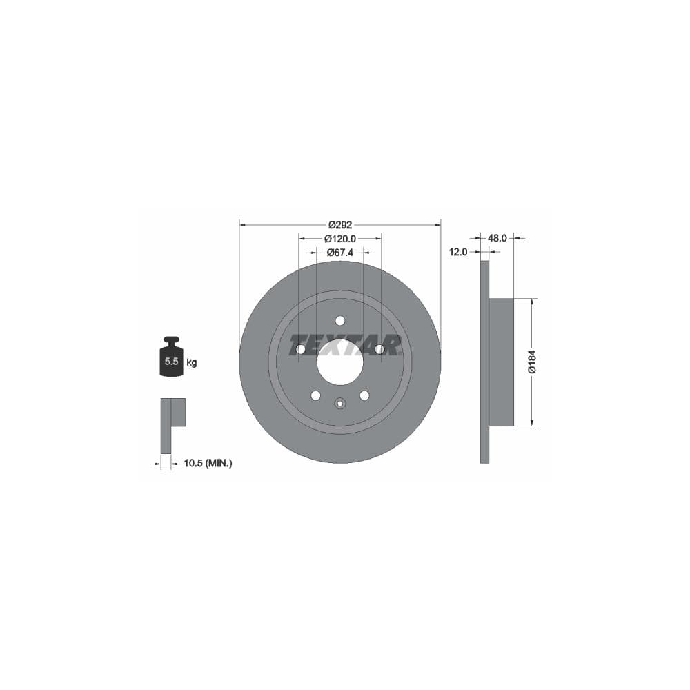 Disc frana TEXTAR 92222903