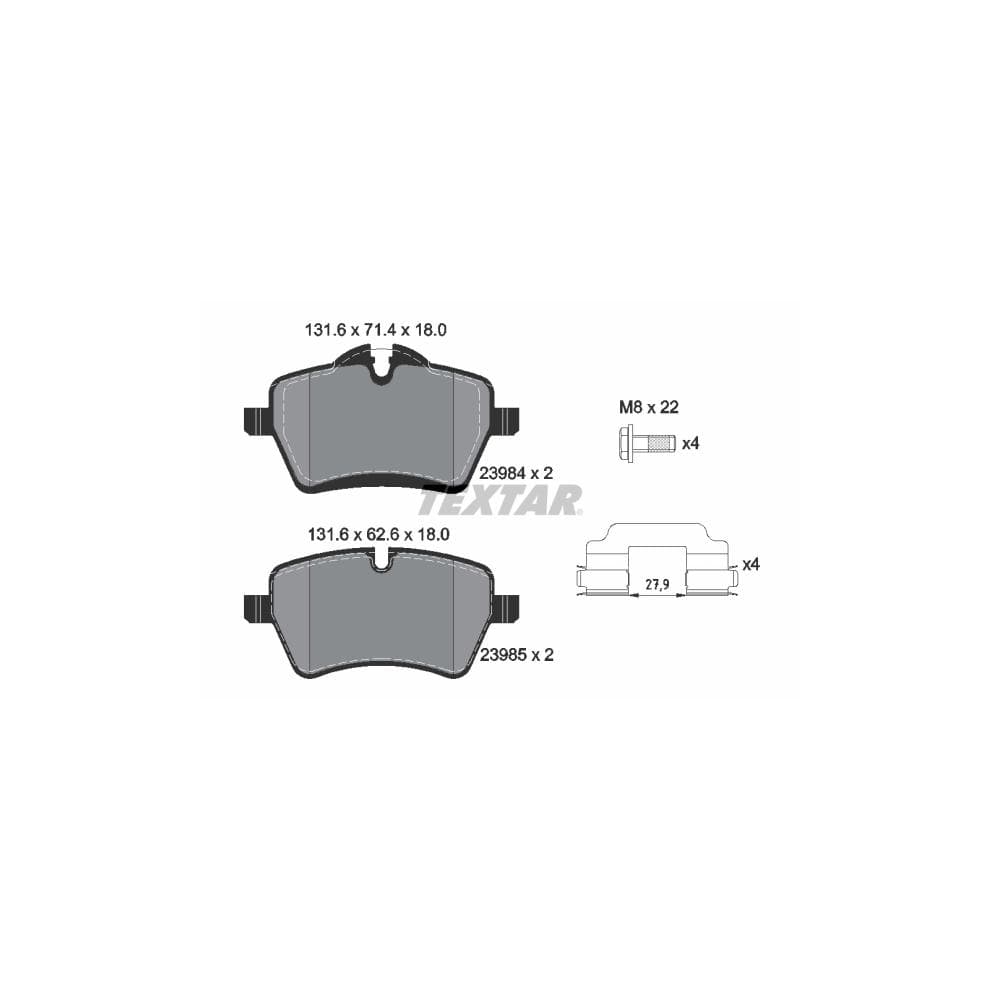 Set placute frana disc TEXTAR 2398401