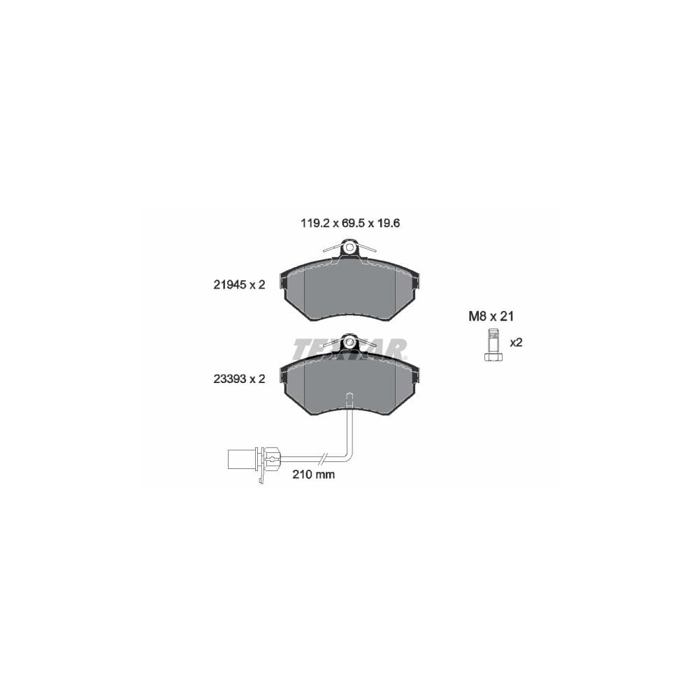 Set placute frana disc TEXTAR 2194504