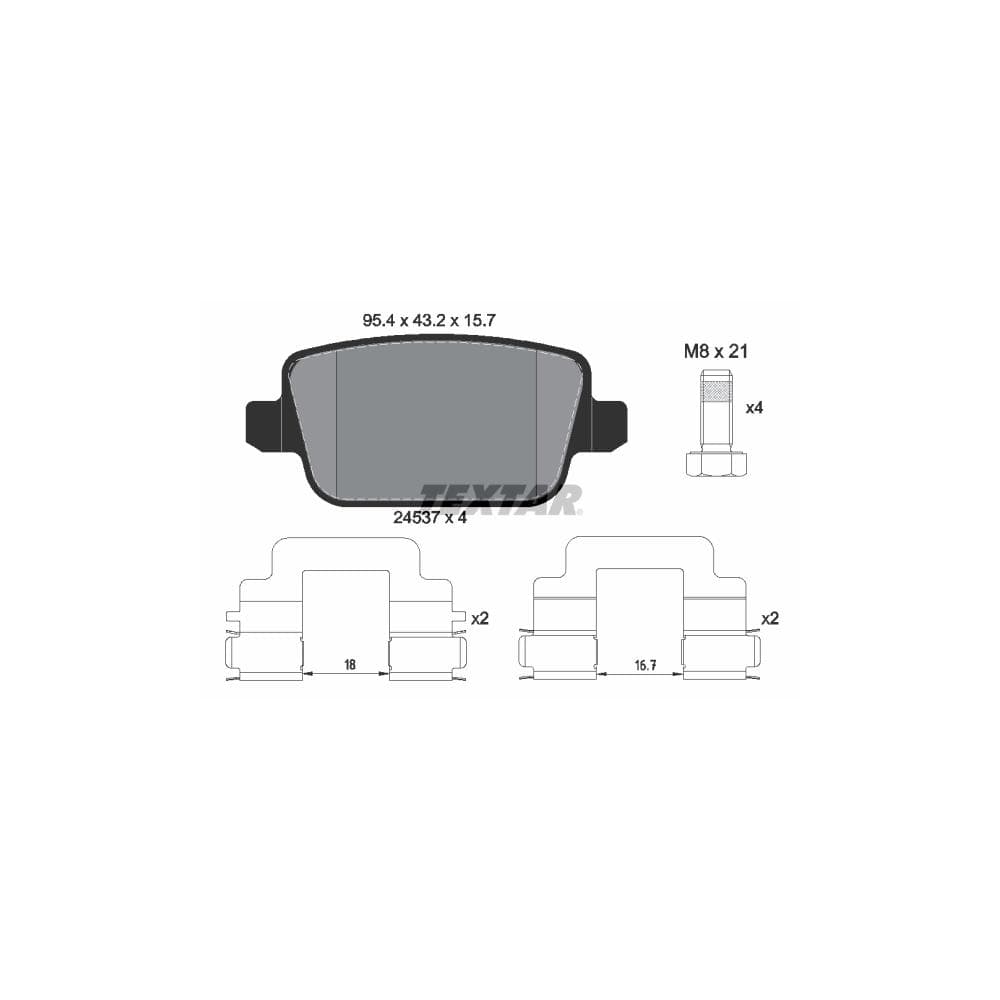Set placute frana disc TEXTAR 2453703