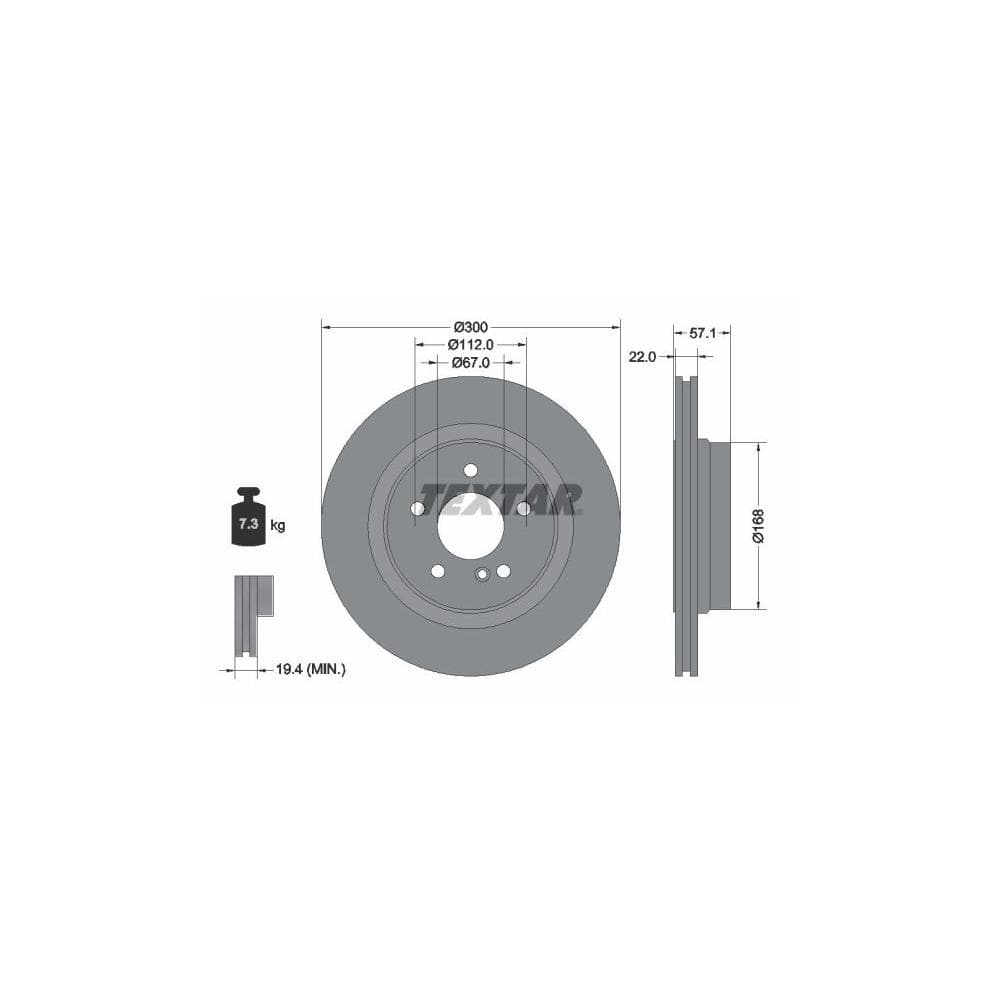 Disc frana TEXTAR 92163605