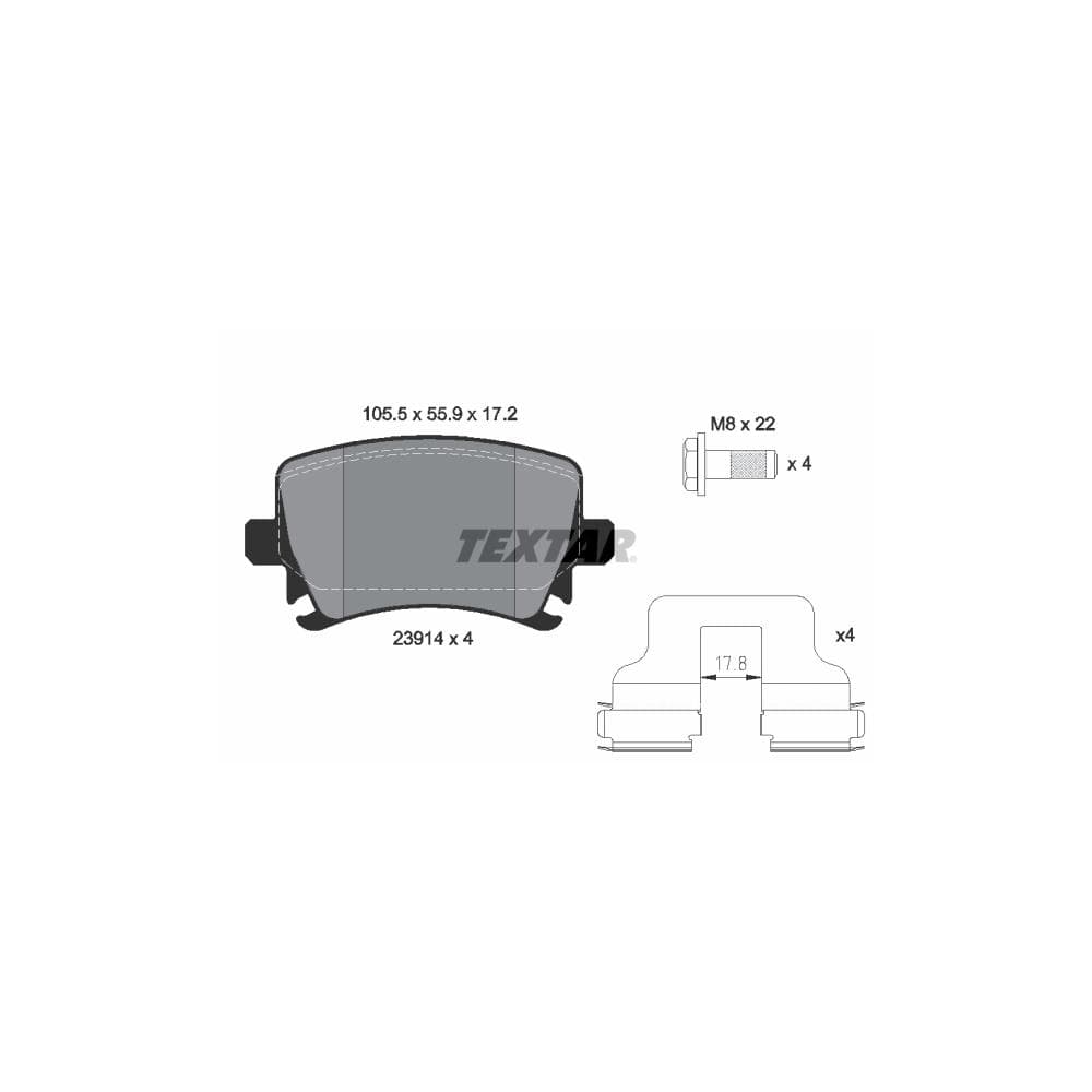 Set placute frana disc TEXTAR 2391401