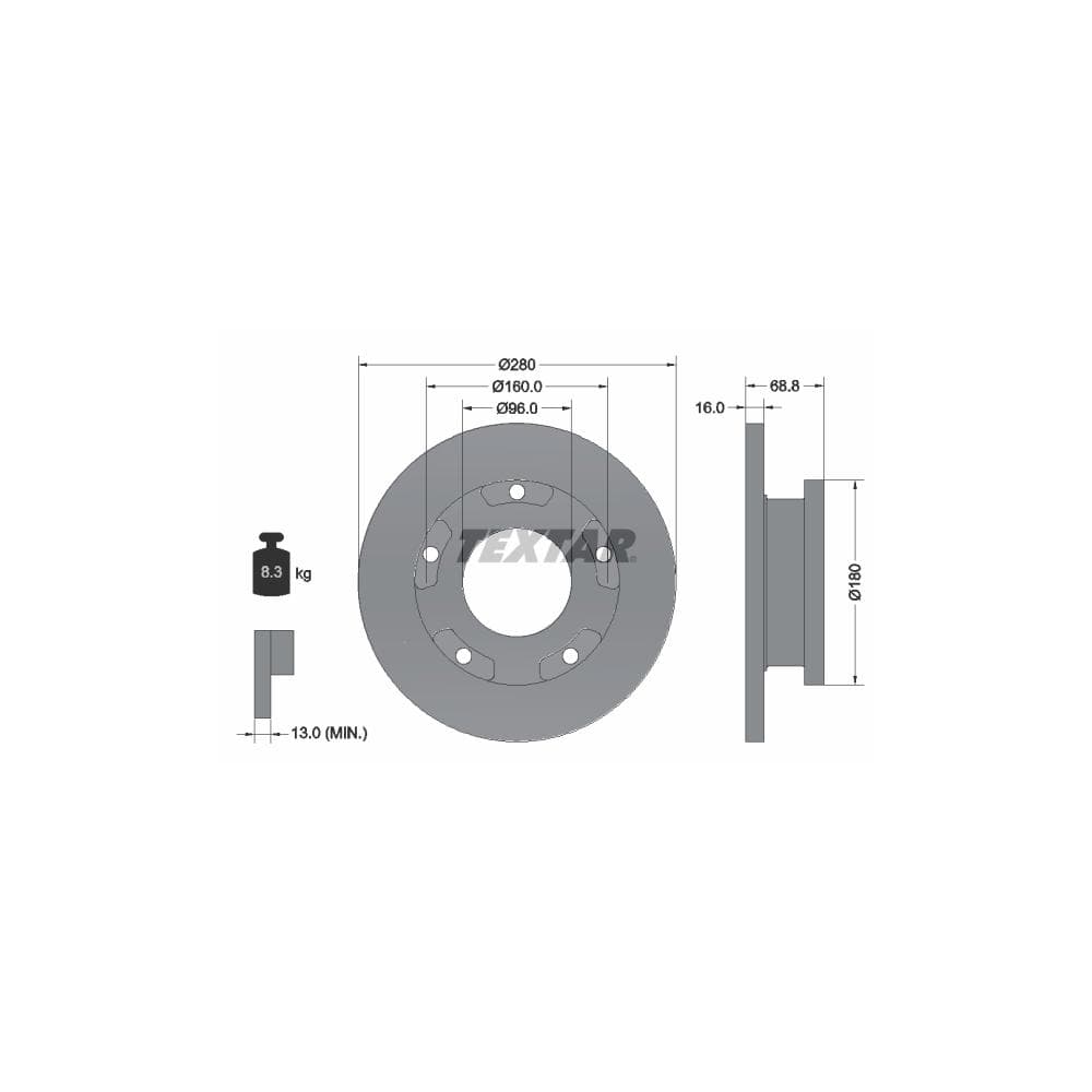 Disc frana TEXTAR 92159103