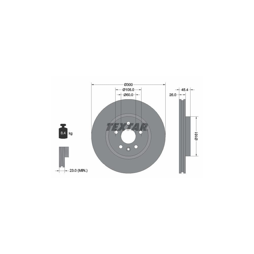 Disc frana TEXTAR 92277205