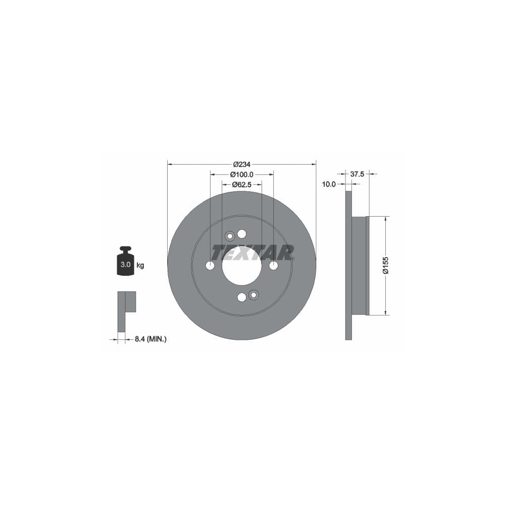 Disc frana TEXTAR 92147203