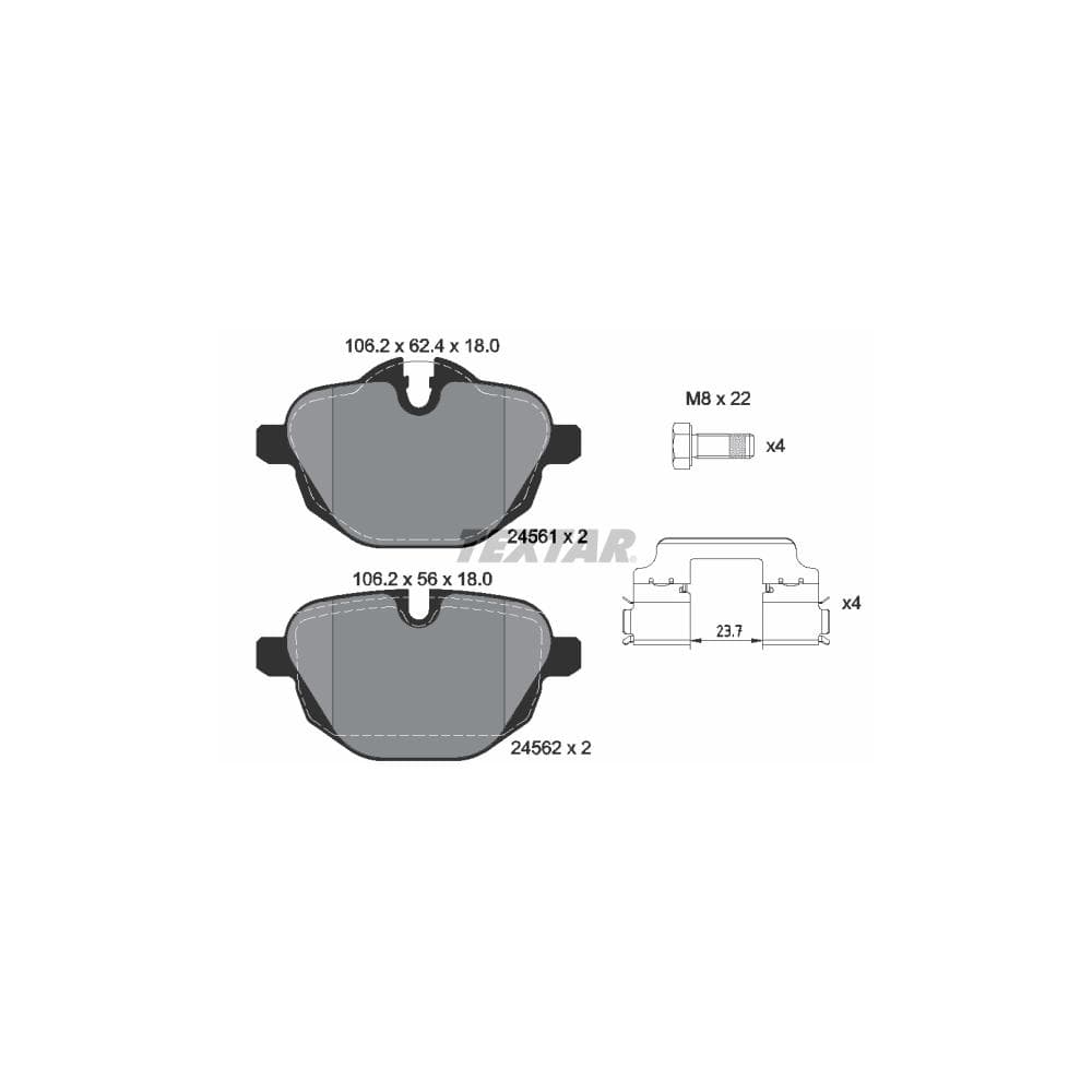 Set placute frana disc TEXTAR 2456101