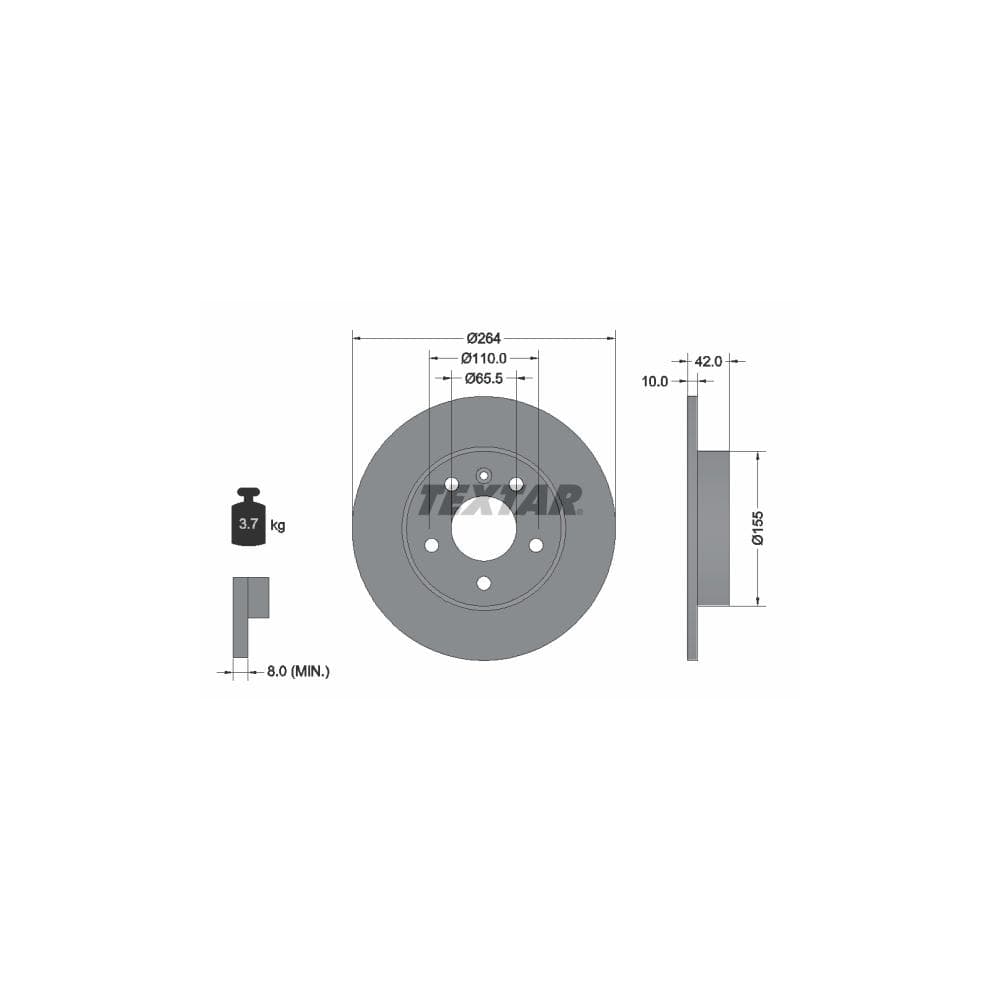 Disc frana TEXTAR 92092103