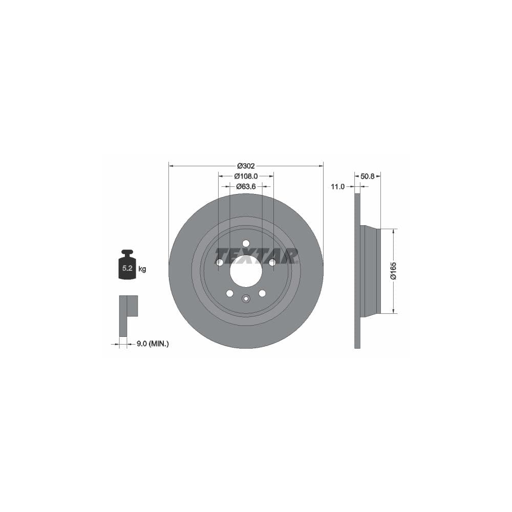 Disc frana TEXTAR 92159303