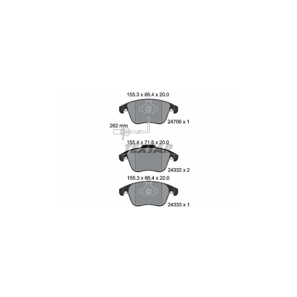 Set placute frana disc TEXTAR 2470601