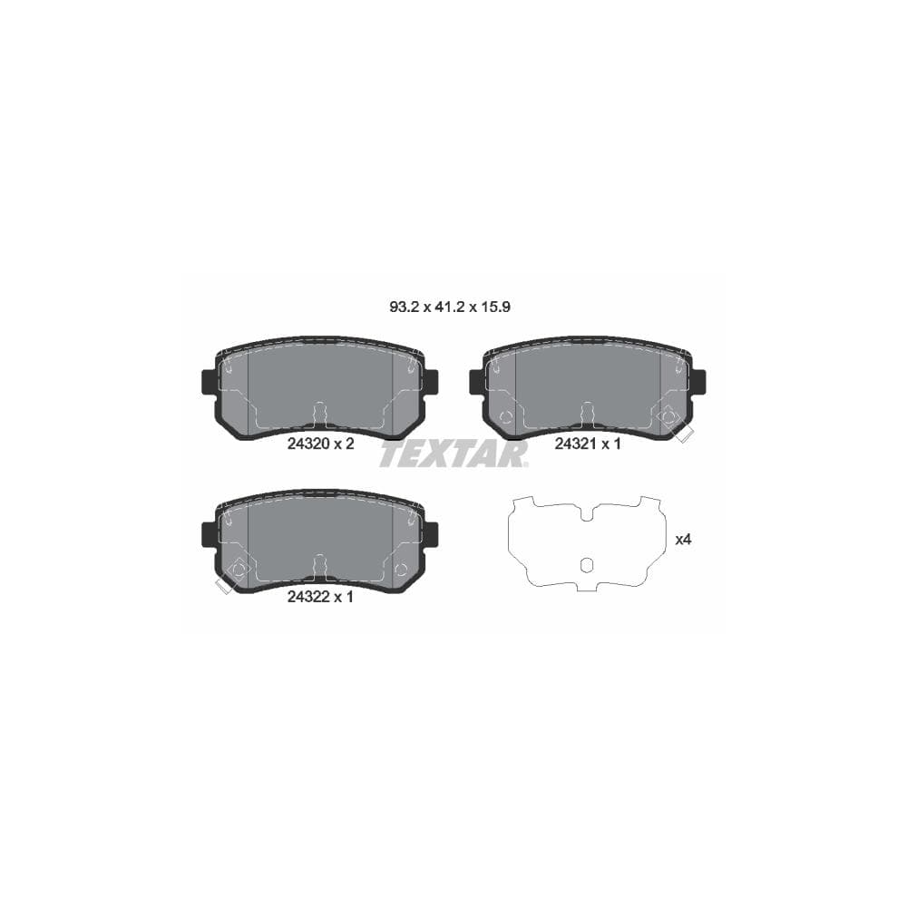 Set placute frana disc TEXTAR 2432001