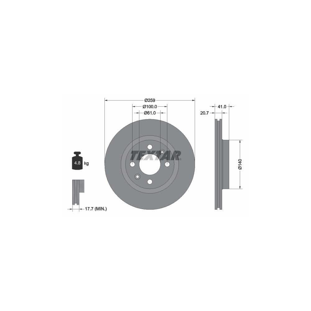 Disc frana TEXTAR 92292103