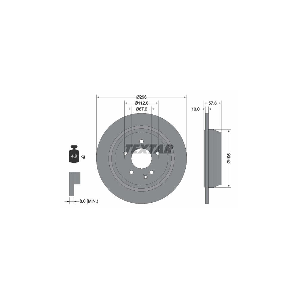 Disc frana TEXTAR 93123503