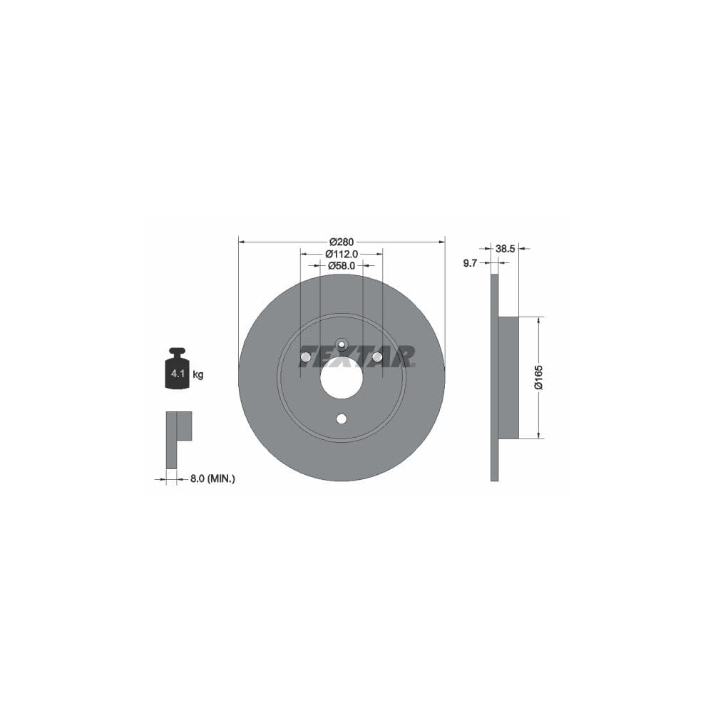 Disc frana TEXTAR 92155503