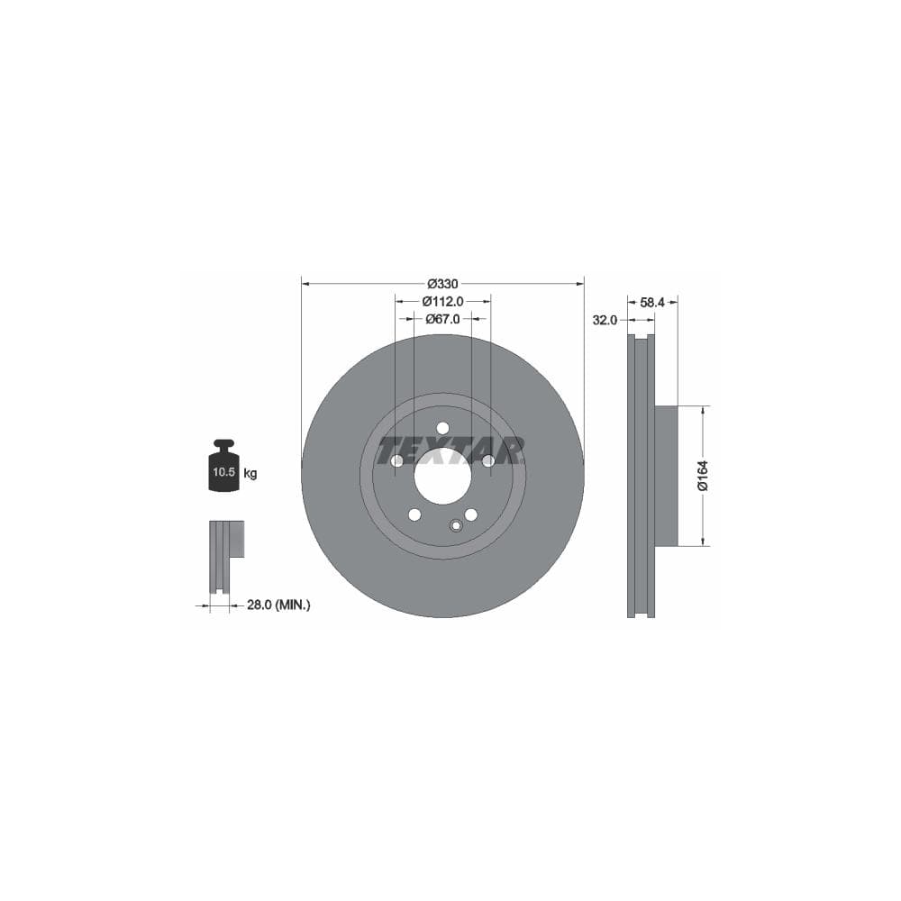 Disc frana TEXTAR 92279405
