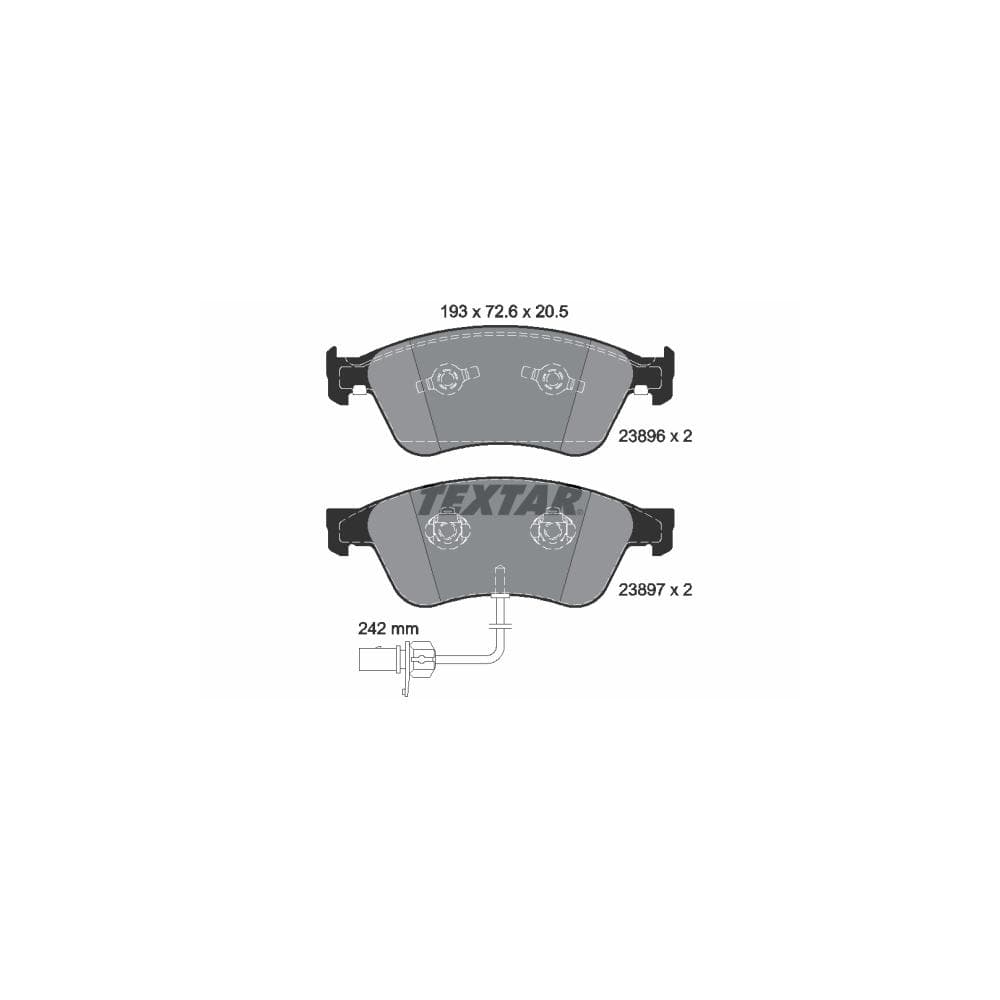 Set placute frana disc TEXTAR 2389601