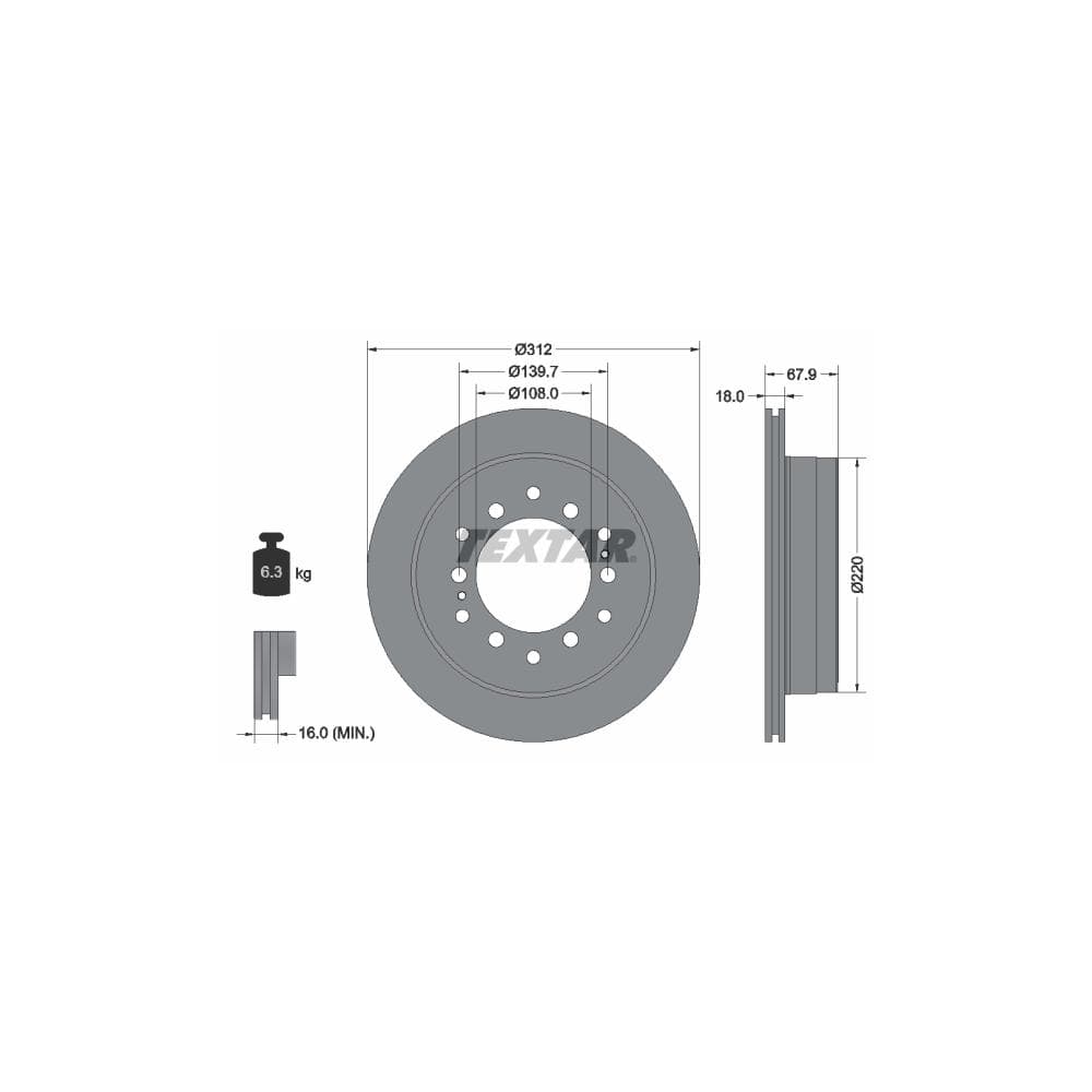 Disc frana TEXTAR 92231003