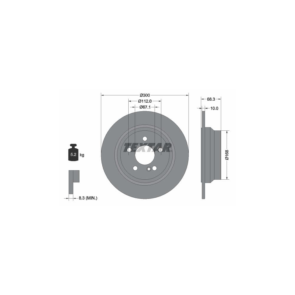 Disc frana TEXTAR 92115405