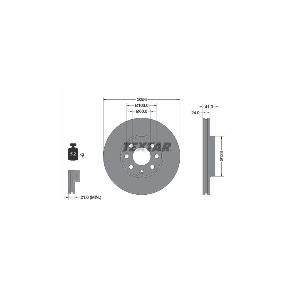 Disc frana TEXTAR 92091803