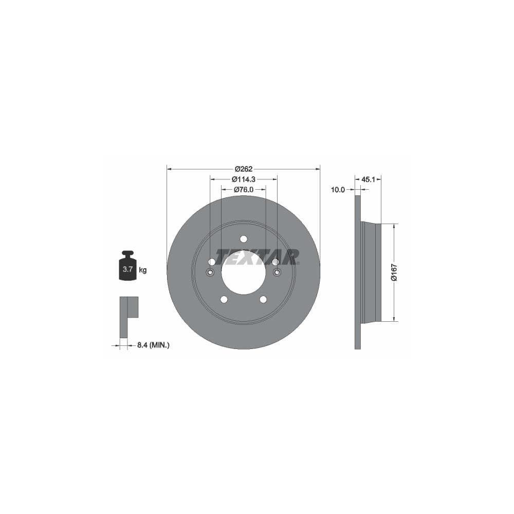 Disc frana TEXTAR 92240003