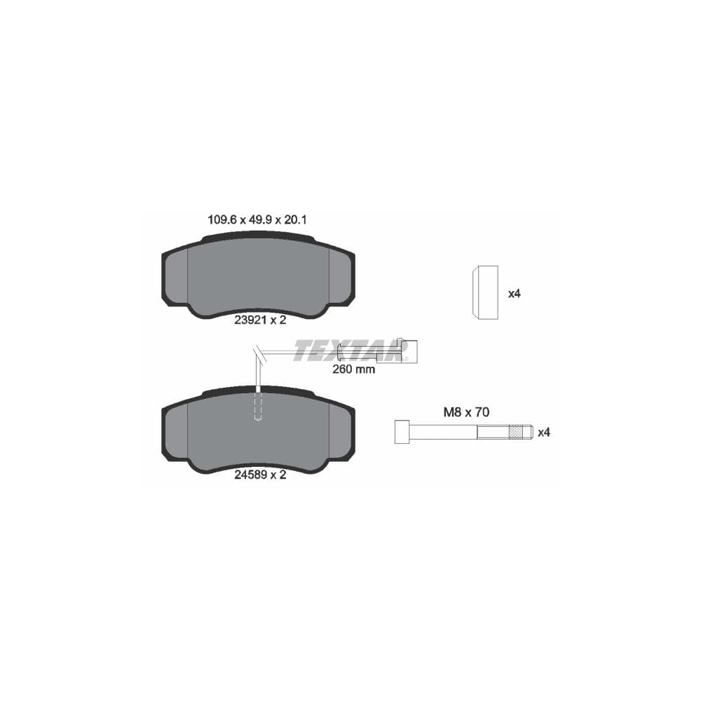 Set placute frana disc TEXTAR 2392103