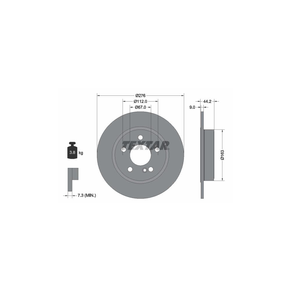 Disc frana TEXTAR 92241303