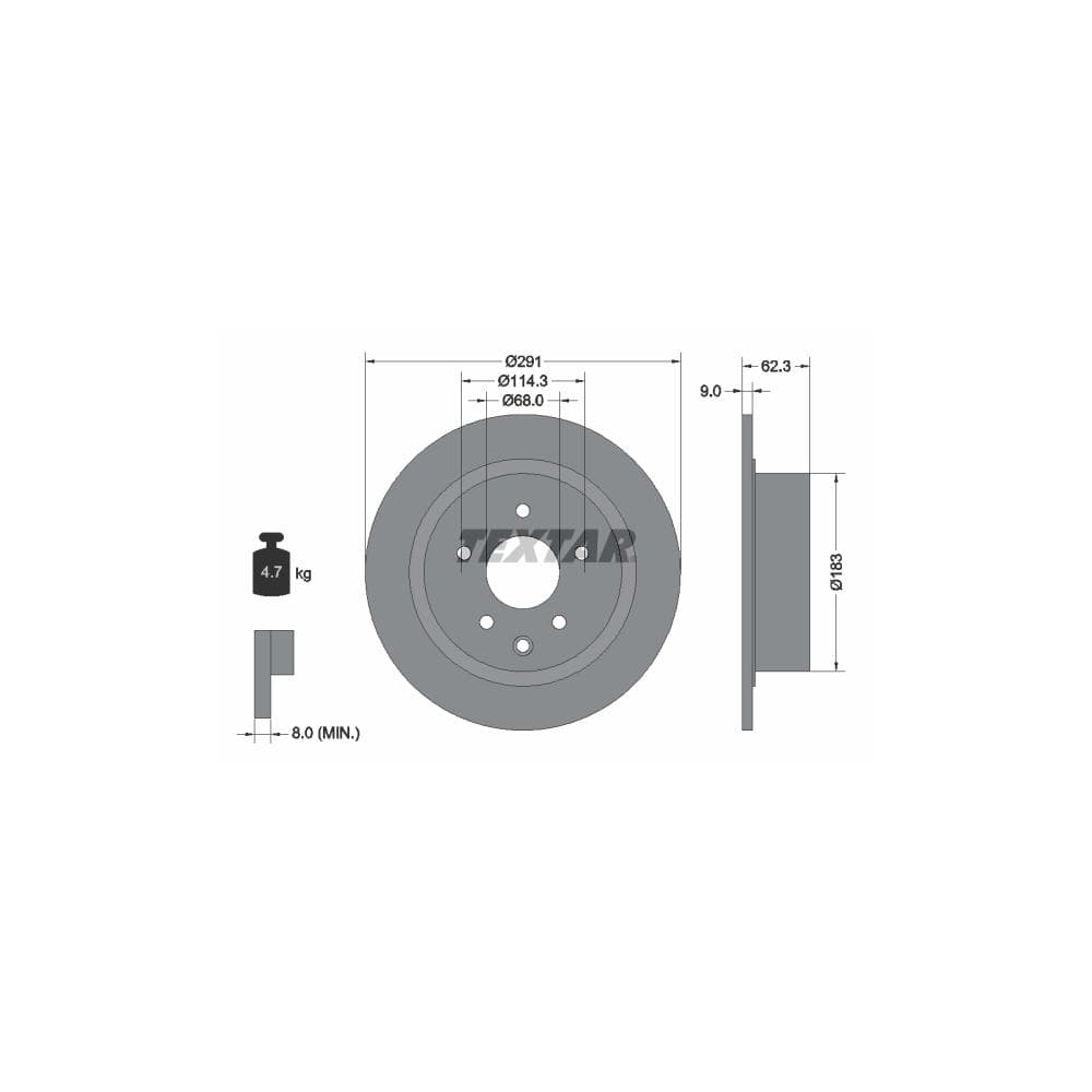 Disc frana TEXTAR 92237103